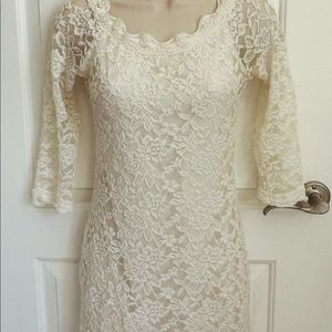 Lace Dress for Women (small), White dress for women, off white color